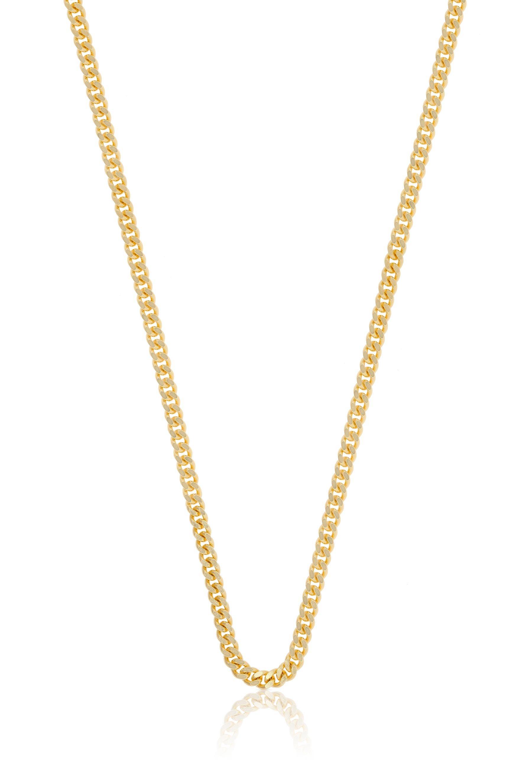 MUAU Schmuck  Collier gourmette or jaune 750, 2.3mm, 42cm 