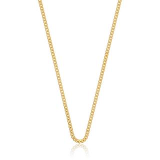 MUAU Schmuck  Collier gourmette or jaune 750, 2.3mm, 42cm 