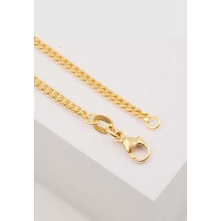 MUAU Schmuck  Collier gourmette or jaune 750, 2.3mm, 42cm 