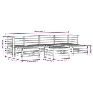 VidaXL set salotto da giardino Legno di douglas  