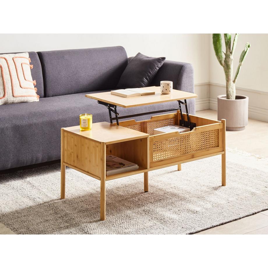 Beliani Couchtisch aus Bambus Rustikal SURREY  