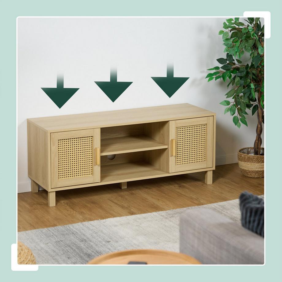 B2X  Meuble TV en rotin 