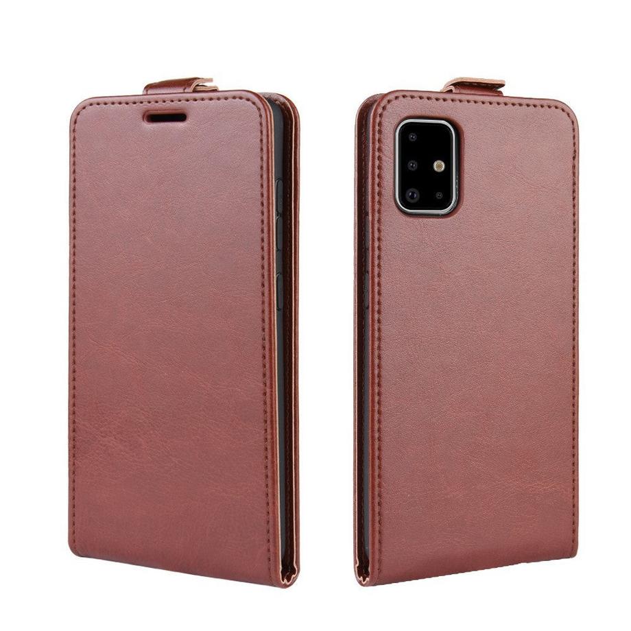 Cover-Discount  Galaxy A71 - Klassisches Leder Flip Case Vertikal 