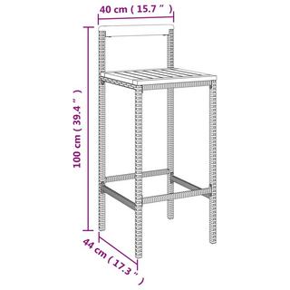 VidaXL set bar da giardino Polirattan  