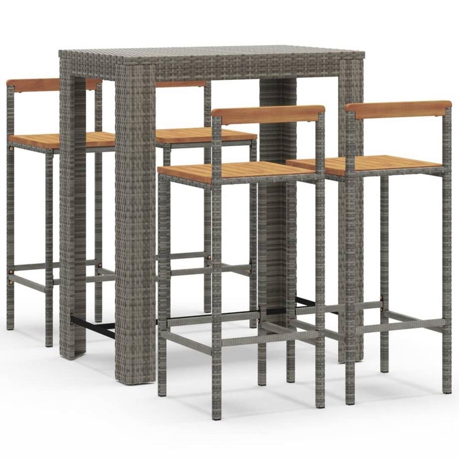 set bar da giardino Polirattan