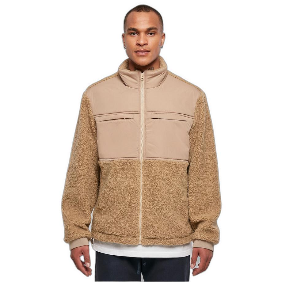 URBAN CLASSICS Sherpa Fleece Patched Jacke  