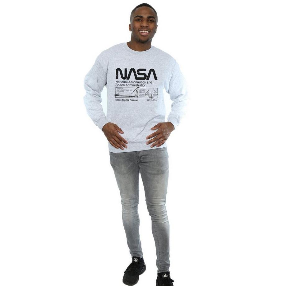 Nasa Space Shuttle Program Regular Fit Felpa  