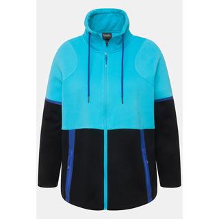 Ulla Popken  Sweatjacke, zweifarbig, Stehkragen, Reißverschlusstaschen 