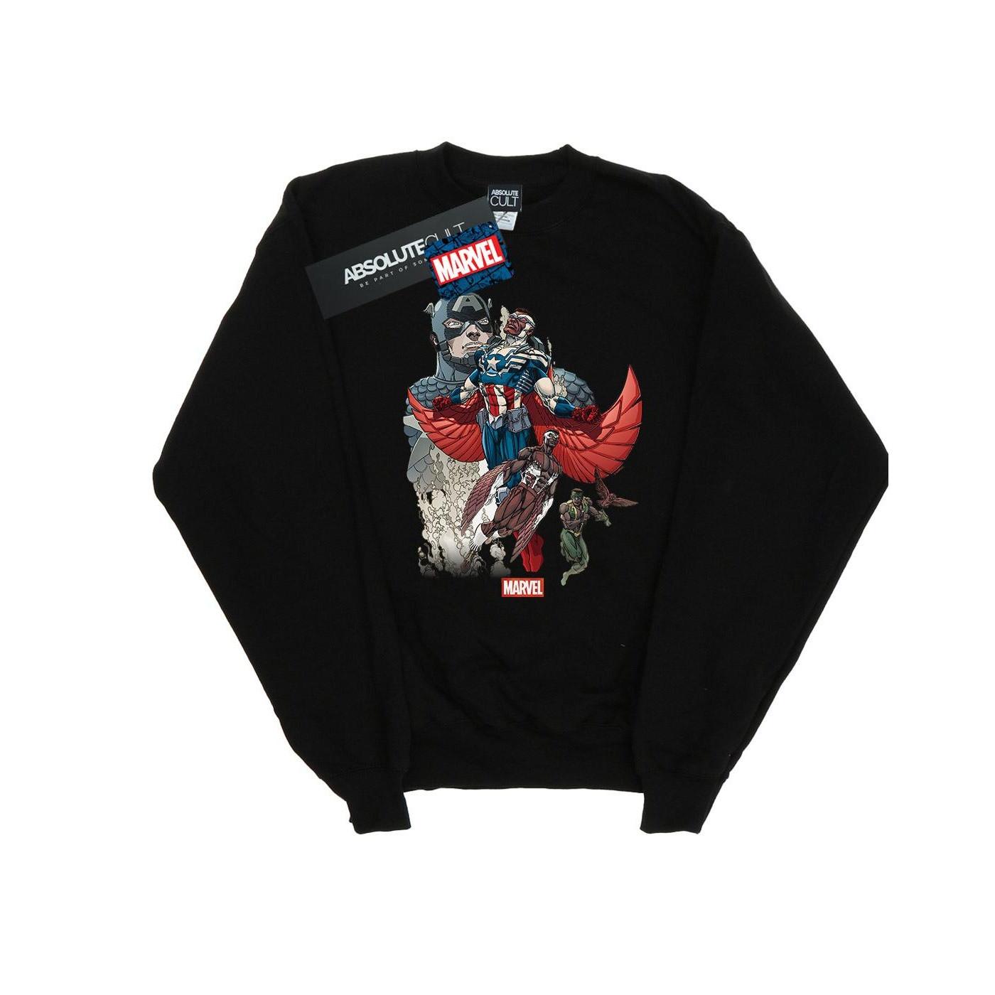 Image of Captain America Falcon Evolution Sweatshirt Jungen Schwarz 140/146
