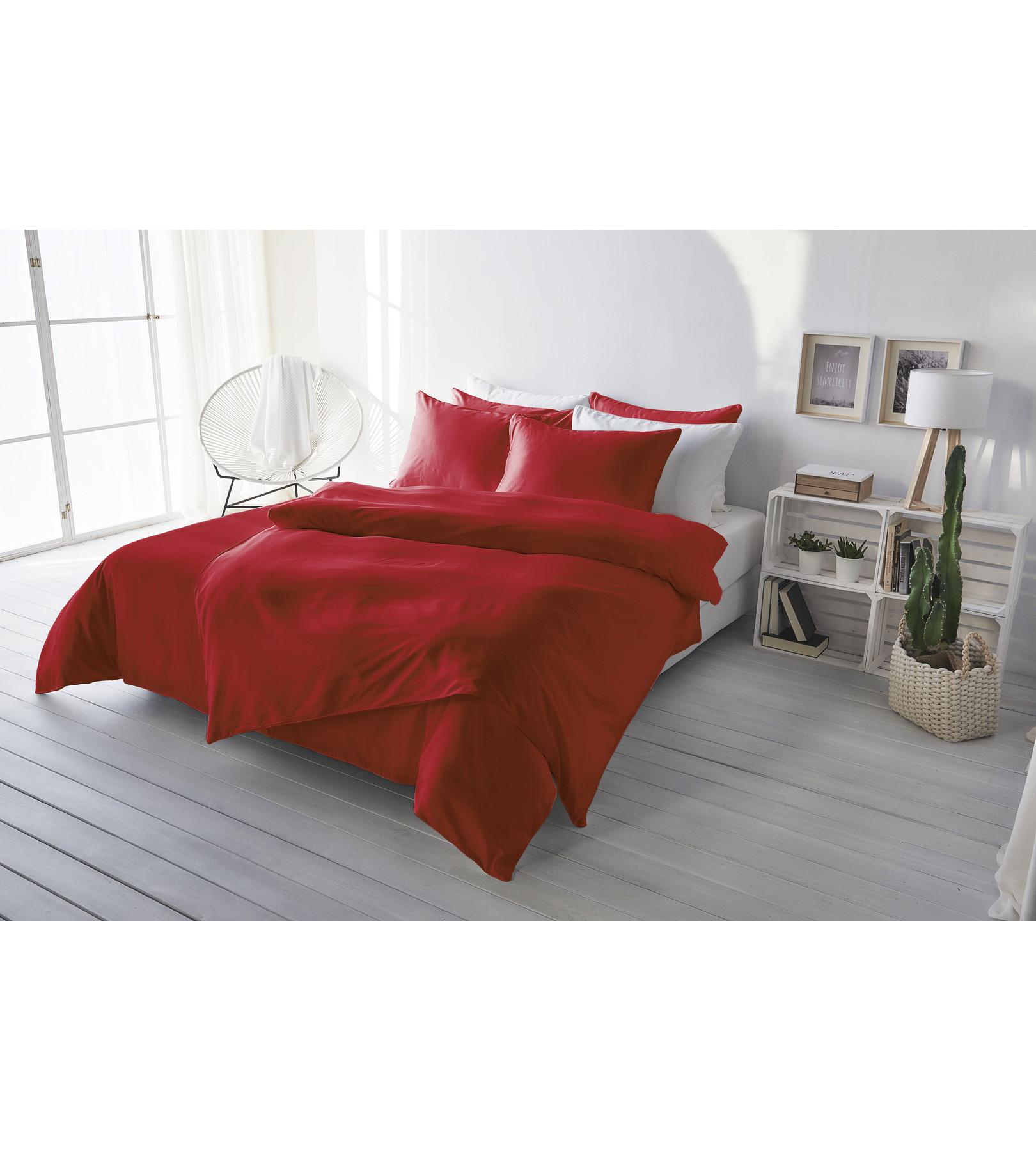 Living Home Uni Satin Taie de duvet  