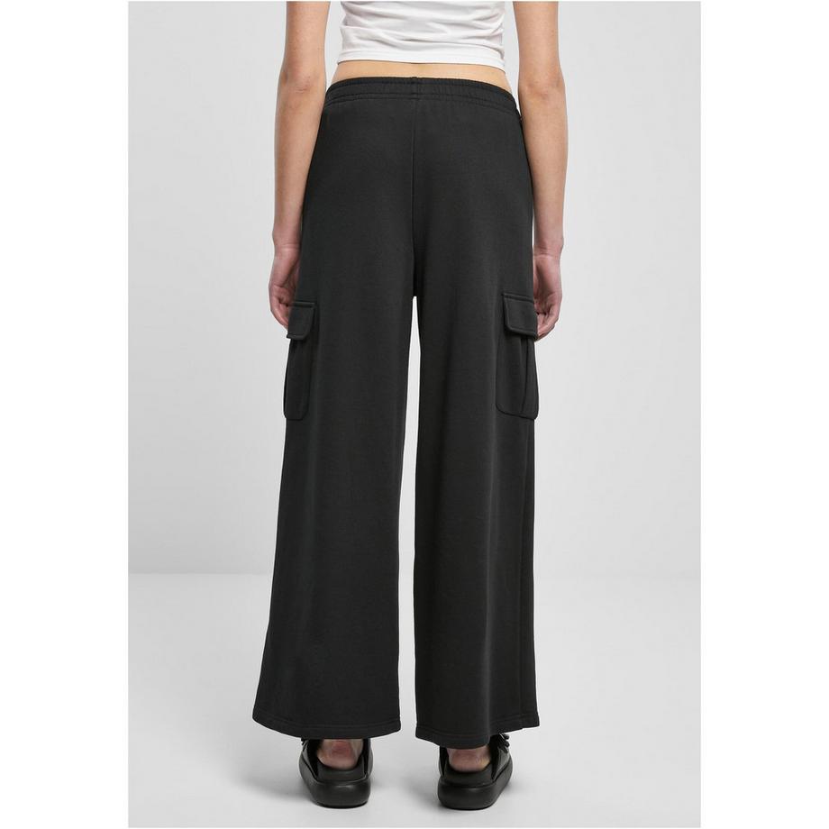 URBAN CLASSICS Terry High Waist Wide Leg Cargo Pantalon  