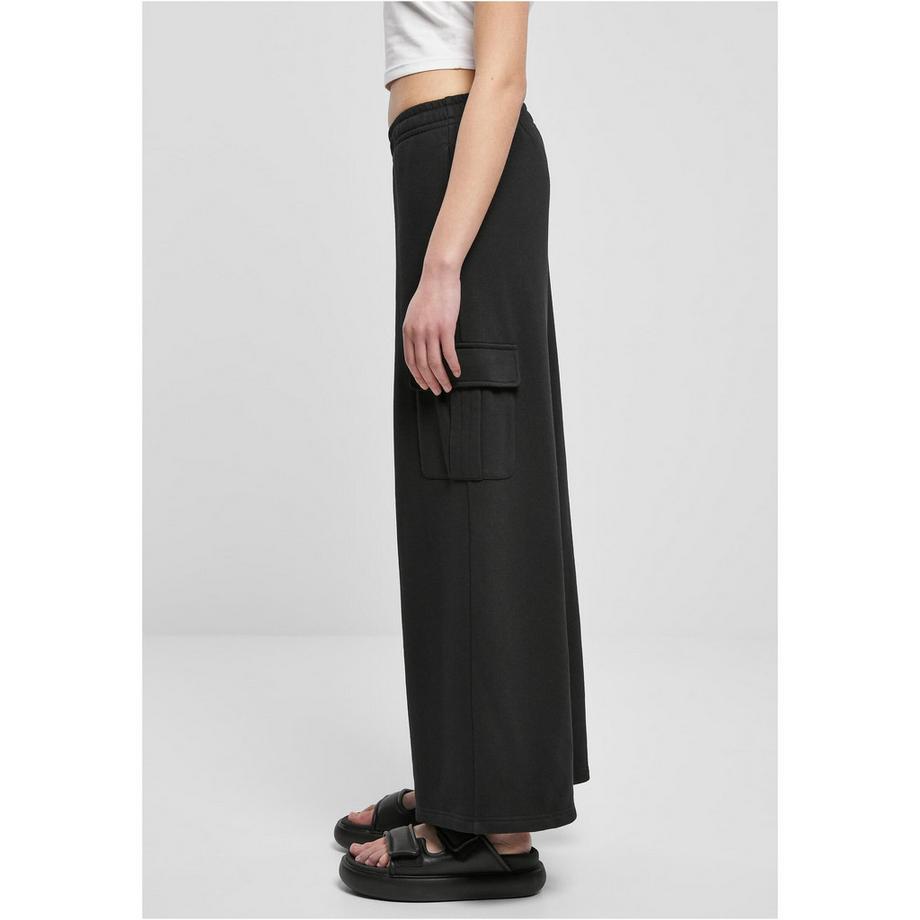 URBAN CLASSICS Terry High Waist Wide Leg Cargo Pantalon  