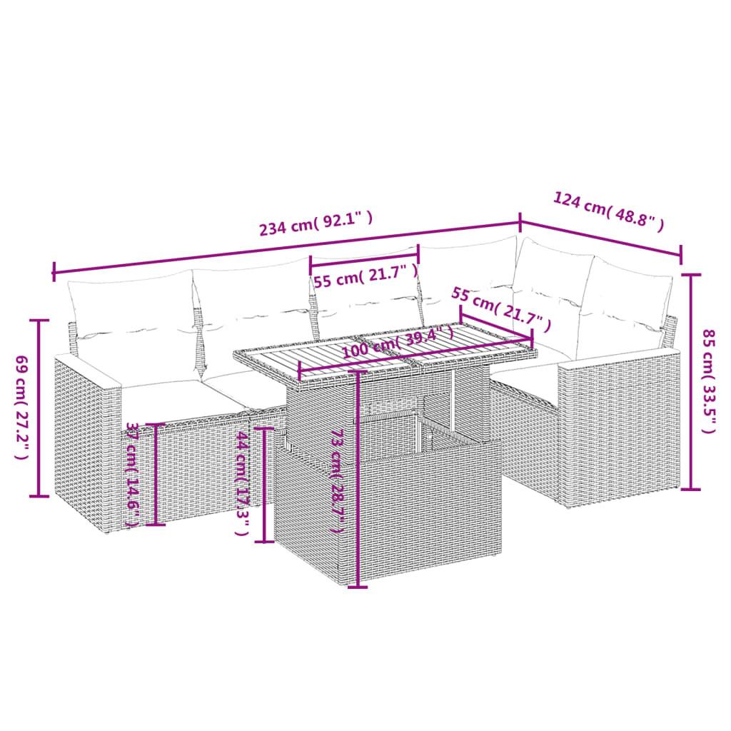 VidaXL Garten sofagarnitur poly-rattan  