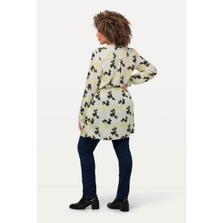 Ulla Popken Tunica Lunga con Cintura da Annodare e Scollo a Tunica  