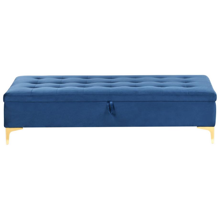 Beliani Pouf de rangement en Velours Moderne ABERDEEN  