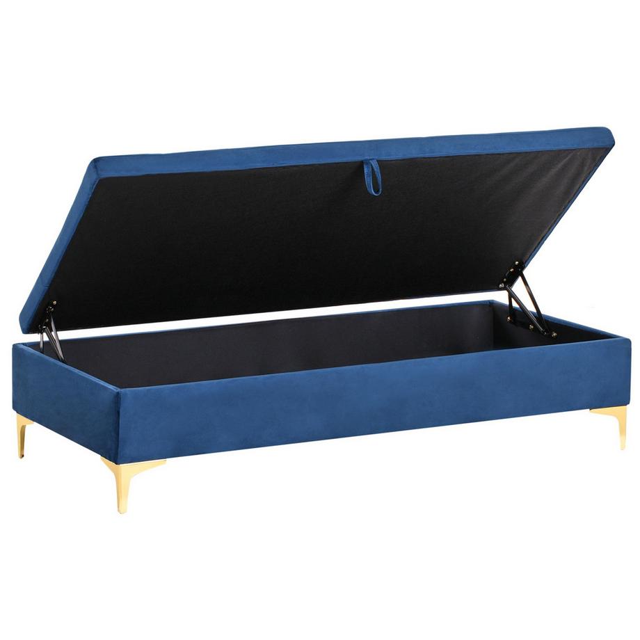 Beliani Pouf de rangement en Velours Moderne ABERDEEN  