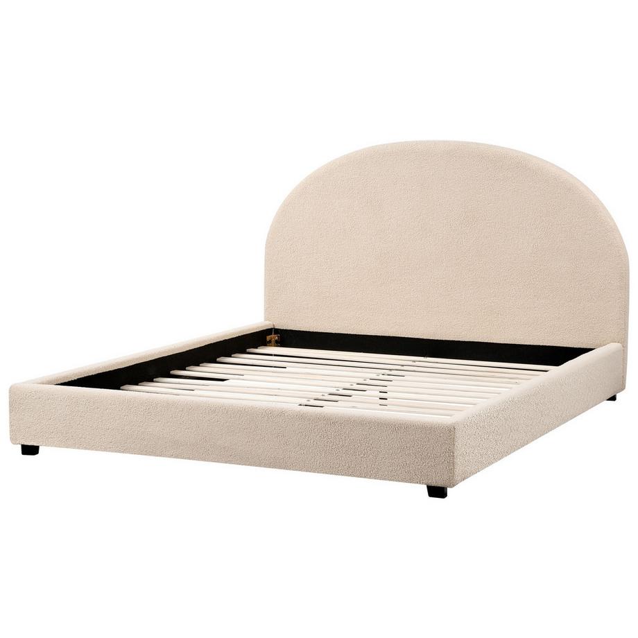 Beliani Letto en Bouclé Retrò VAUCLUSE  