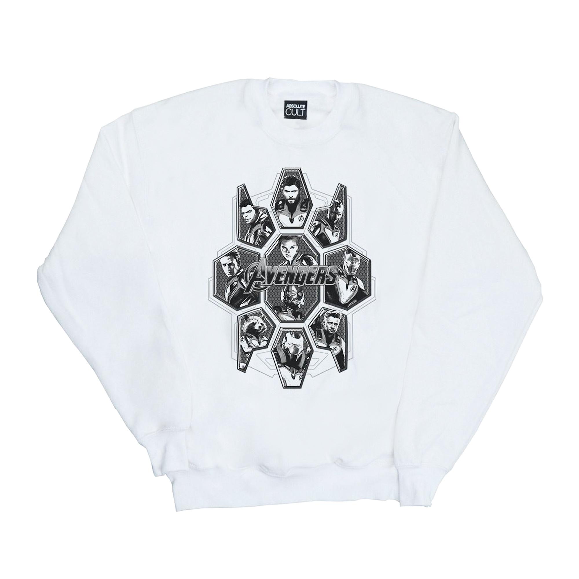 Image of Avengers Endgame Hero Shapes Sweatshirt Damen Weiss M