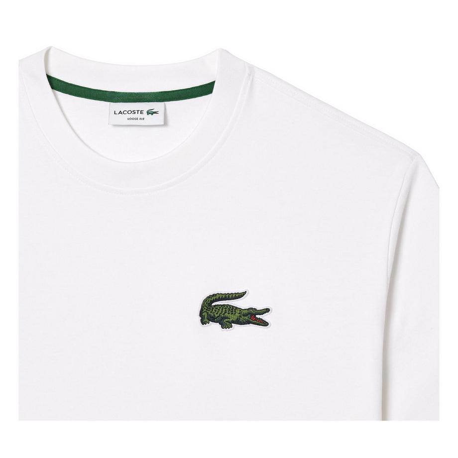 LACOSTE T-Shirt Lose Passform mit Besticktem Logo  