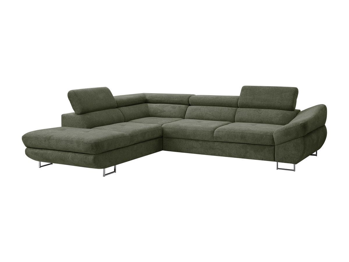Image of Ecksofa mit Schlaffunktion - Ecke links - Strukturstoff - Grün - DALIAS Ecksofa mit Schlaffunktion - Ecke links - Strukturstoff - Grün - DALIAS