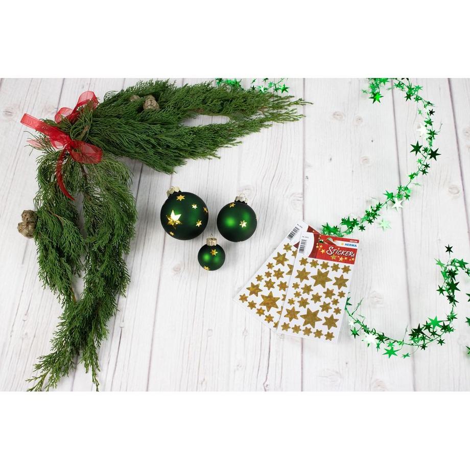 HERMA Weihnachtssticker Sterne Irisierend 27 Sticker  