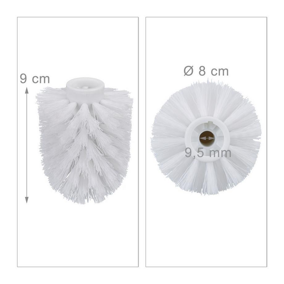 B2X  Ersatzset für WC-Bürstenkopf 9,5 mm D=8 cm 
