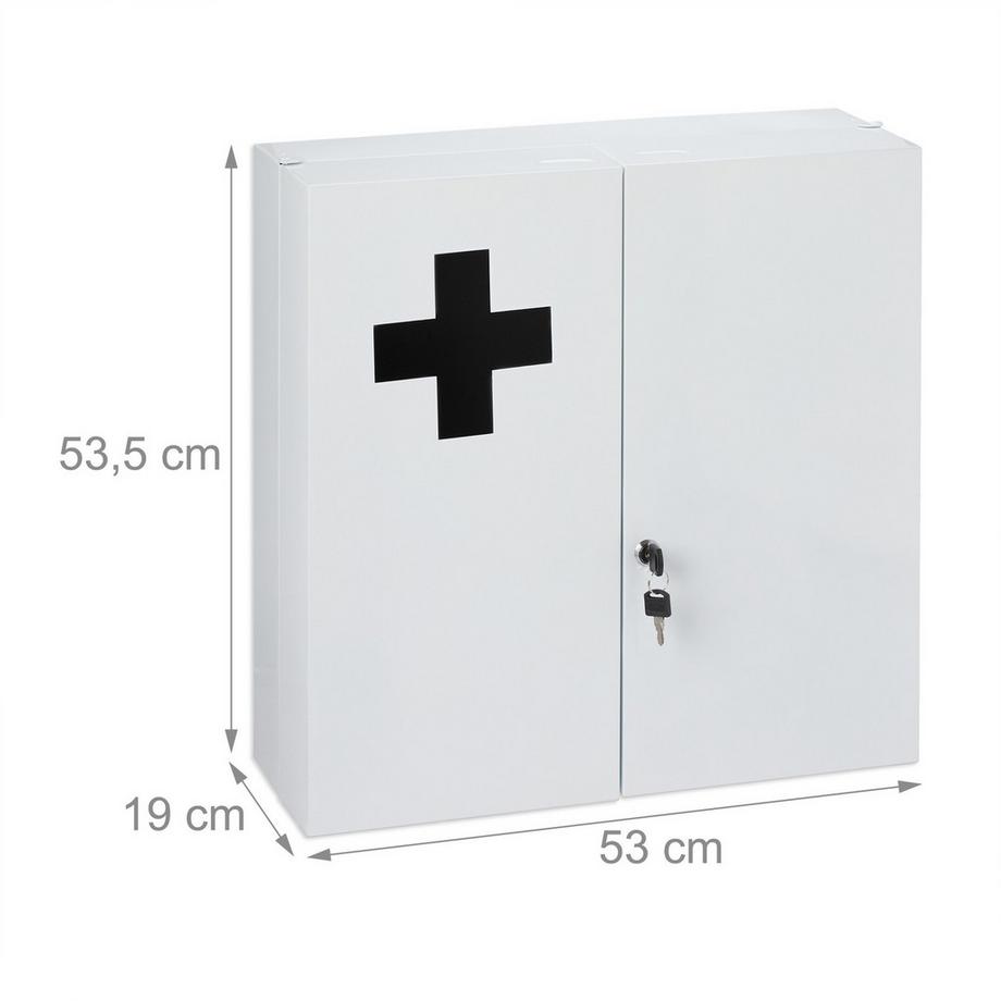 B2X Medikamentenschrank XXL in Weiß  