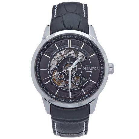 Heritor Automatic  Montre automatique Heritor Davies semi-squelettique avec bracelet en cuir 