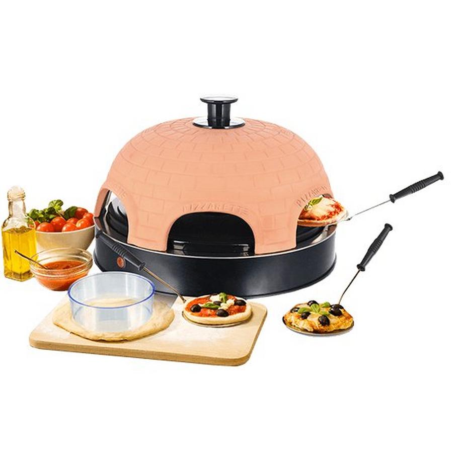 EMERIO Emerio PO-115984 Pizzamacher/Ofen 6 Pizza/Pizzen 1200 W Schwarz, Orange  