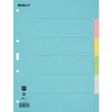 BIELLA Register Karton farbig A4 461406.00 6-teilig, blanko