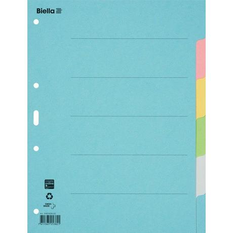 Biella BIELLA Register Karton farbig A4 461406.00 6-teilig, blanko  