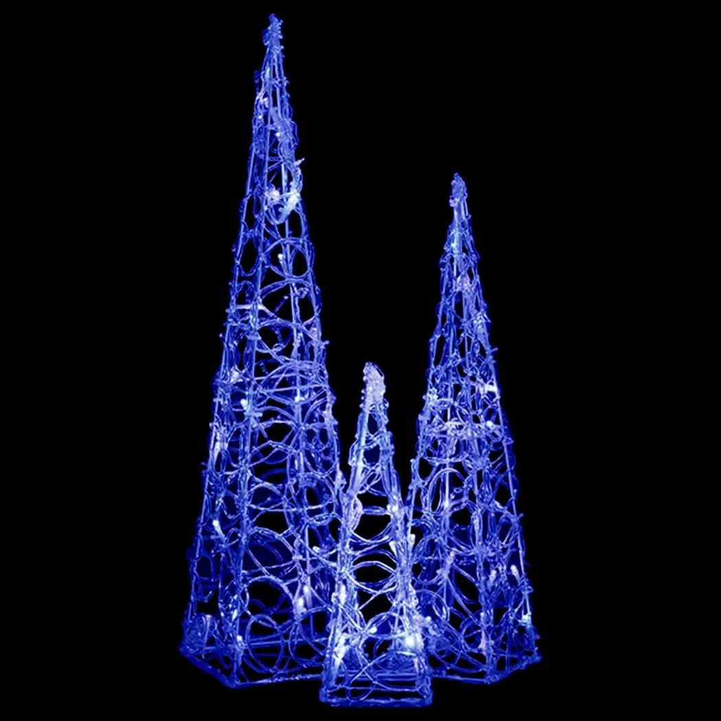 VidaXL - Ensemble de cônes lumineux, One Size, Bleu