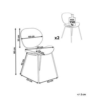 Beliani Esszimmerstuhl 2er Set aus Polypropylen Skandinavisch SHONTO  