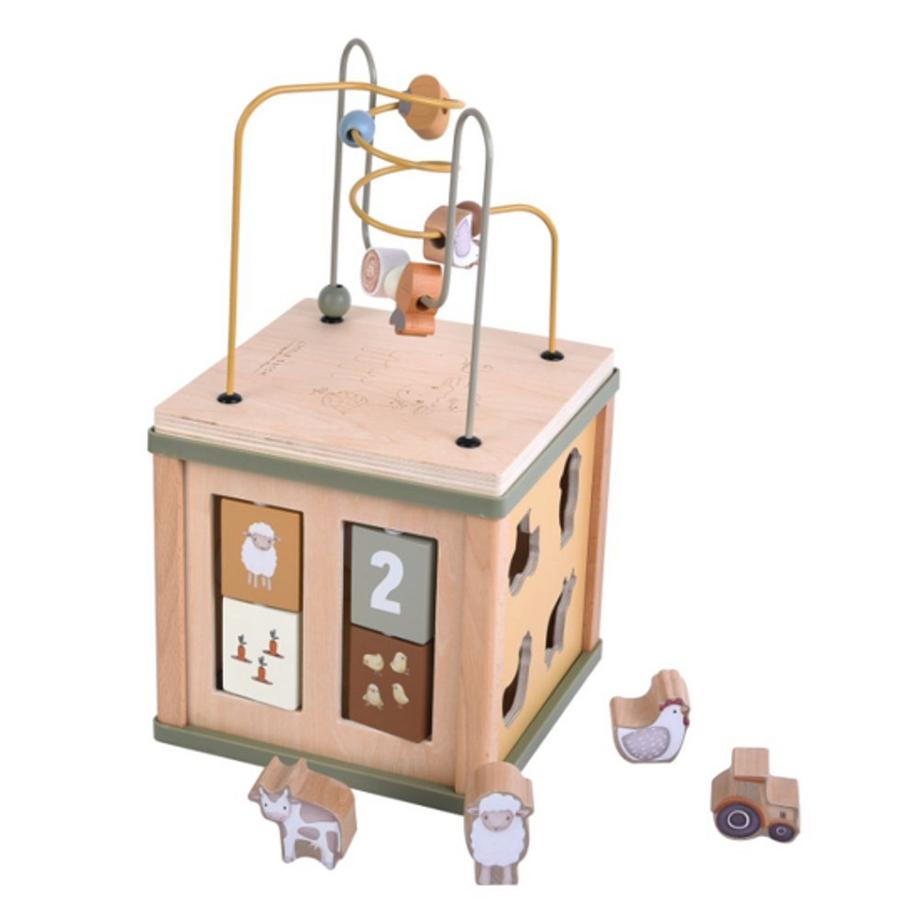 Holz-Aktivitäten-Würfel Little Farm FSC