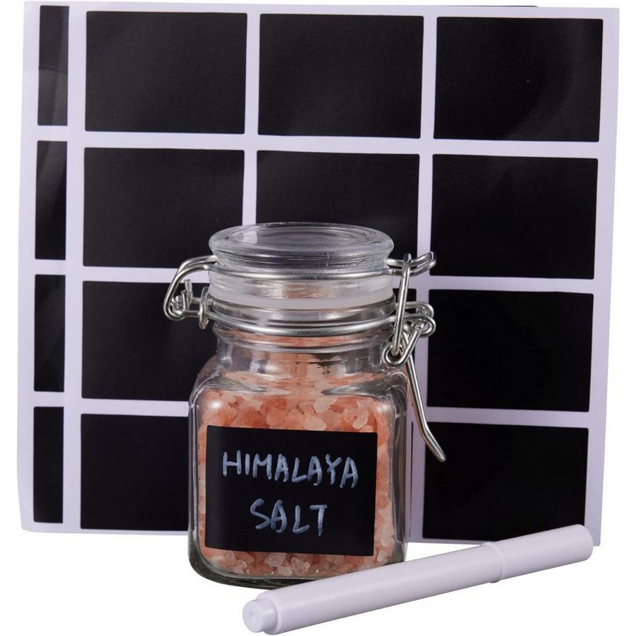 Oak & steel  Bocaux à épices avec couvercle 12 pièces 