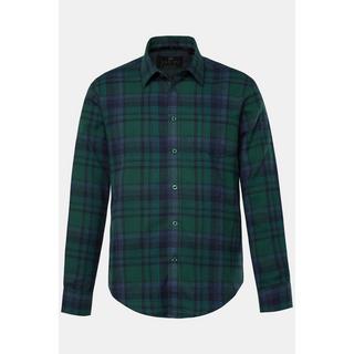 JP1880  Karo-Flanellhemd, Outdoor, Langarm, Kentkragen, Modern Fit, bis 7 XL 