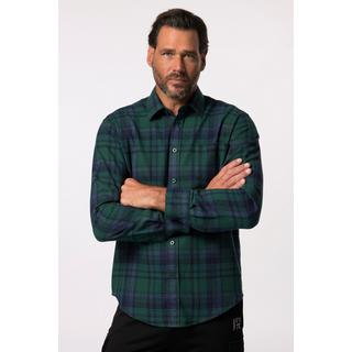 JP1880  Chemise en flanelle à carreaux, collection Outdoor, manches longues et col Kent, coupe Modern Fit - jusqu'au 7&nbsp;XL 