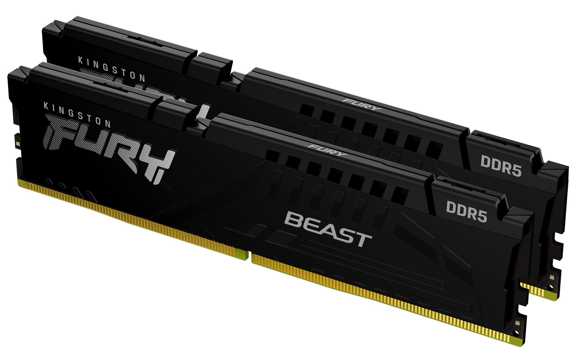 KINGSTON TECHNOLOGY  FURY Beast 64 GB 5600 MT/s DDR5 CL36 DIMM (Kit da 2) Black EXPO 