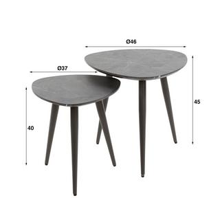 mutoni Table basse triangulaire biologique (Ensemble de 2)  