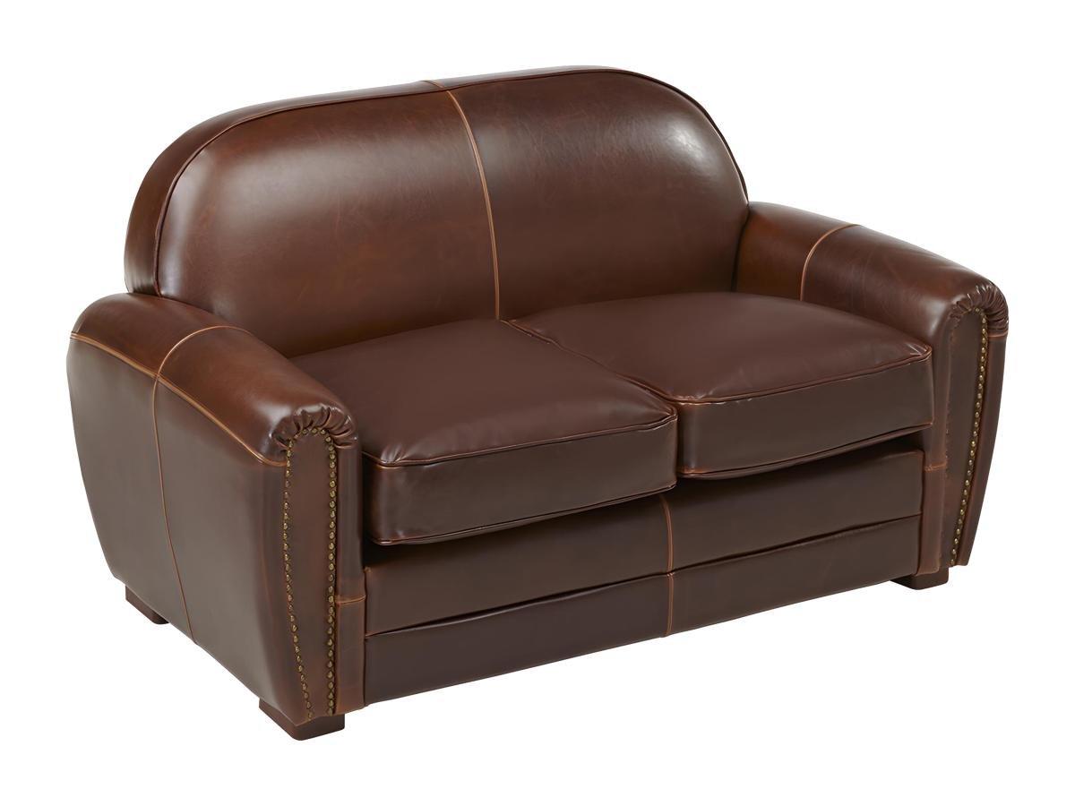 Image of Ledersofa Vintage 2Sitzer BAUDOIN Ledersofa Vintage 2Sitzer BAUDOIN