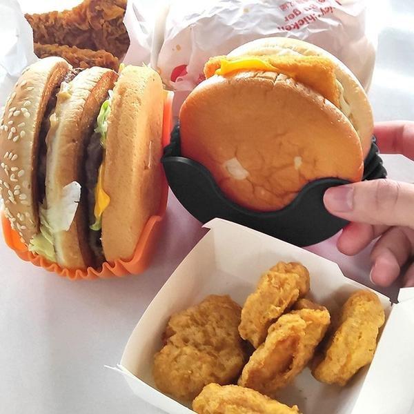 Northio Porta Hamburger, Silicone - Nero  