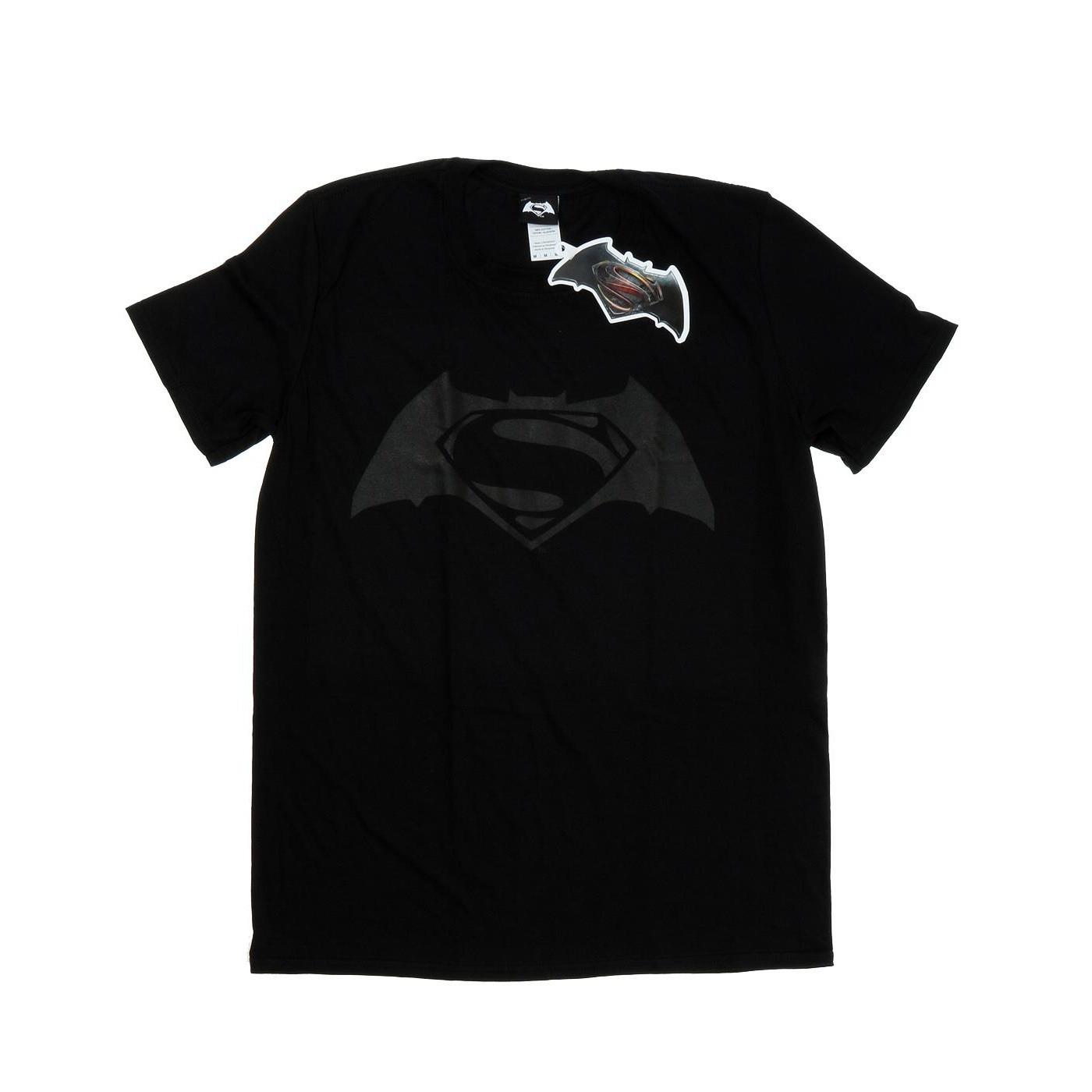 Image of Batman V Superman Logo Print Tshirt Herren Schwarz XXL