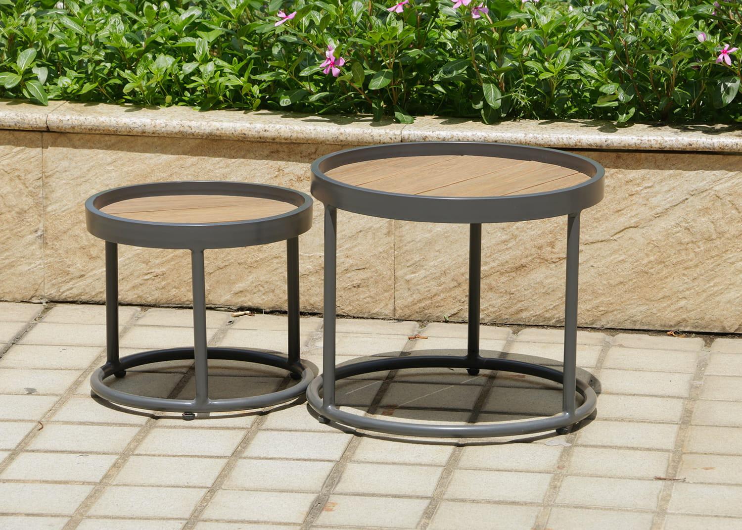 mutoni Garten Table d&#039;appoint Silea natur (Set de 2)  