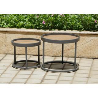 mutoni Garten Table d&#039;appoint Silea natur (Set de 2)  