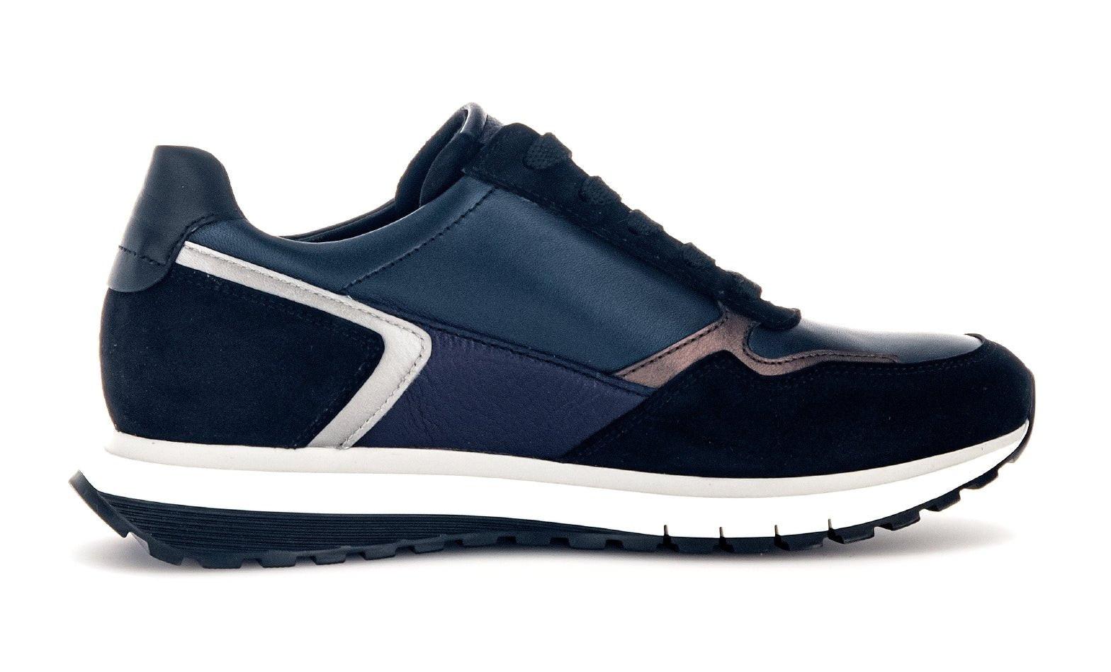 Image of - Leder Sneaker Damen Blau 37.5