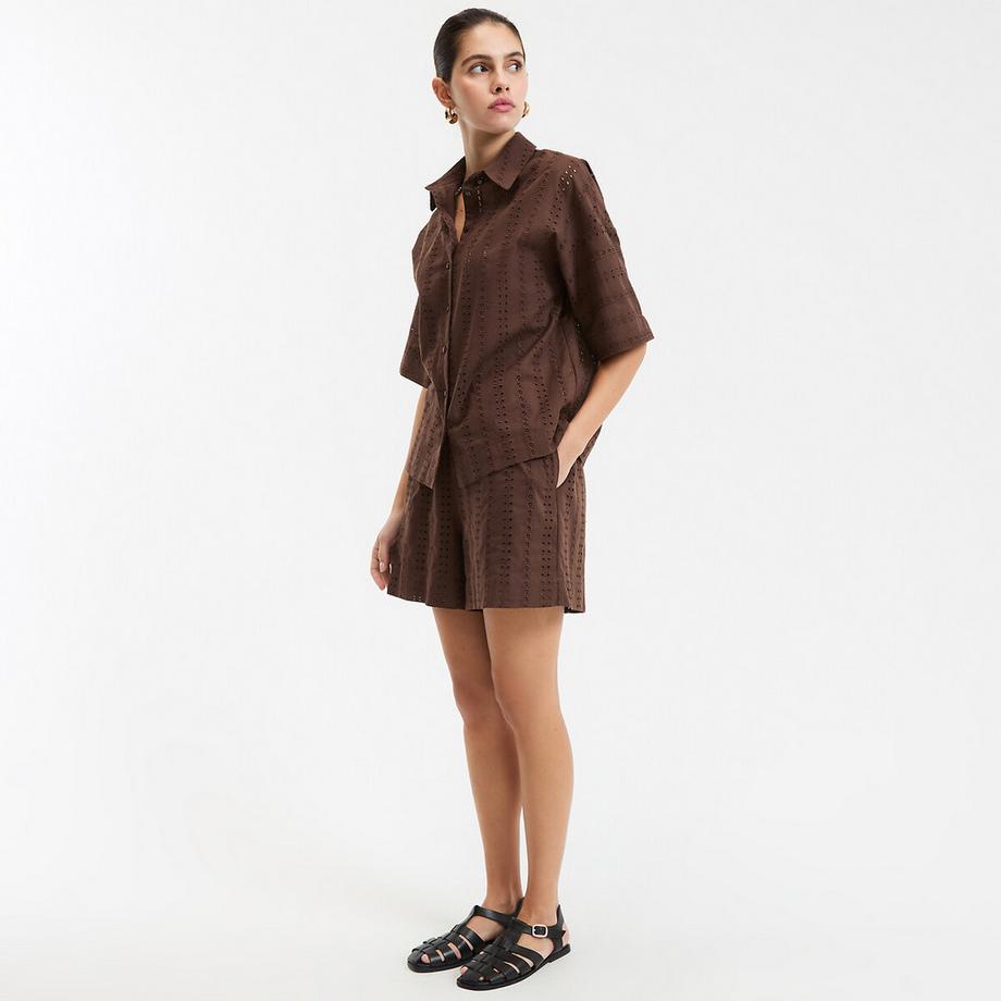 La Redoute Collections Shorts aus englischer Stickerei mit Dehnbund  