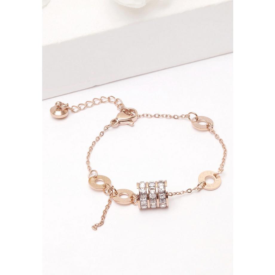 AVANT-GARDE PARIS  Bracelet en cristal plaqué or 