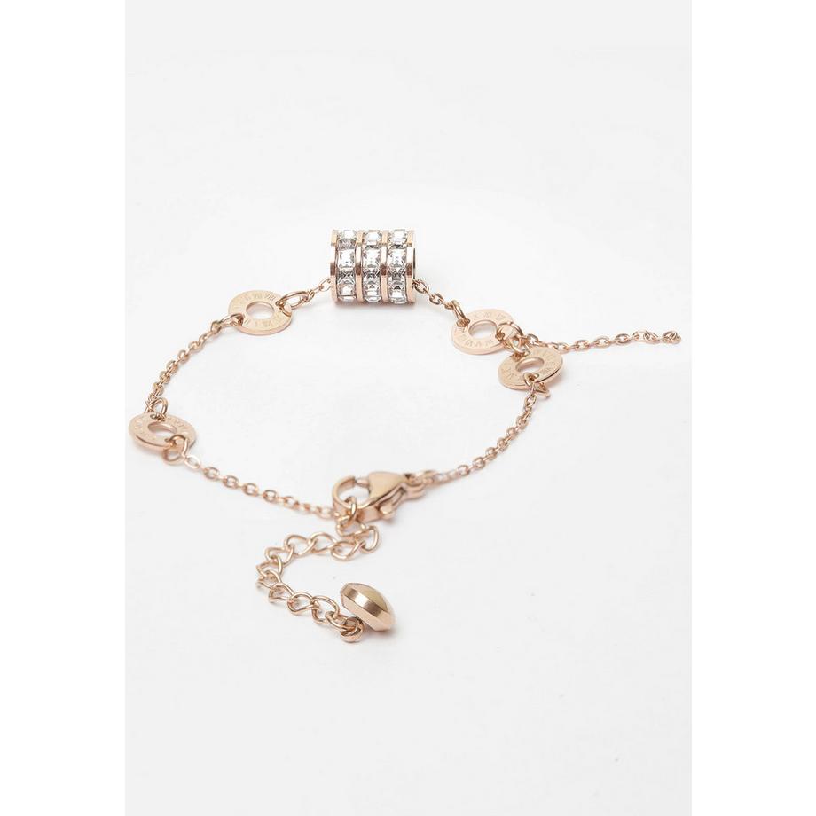 AVANT-GARDE PARIS  Bracelet en cristal plaqué or 