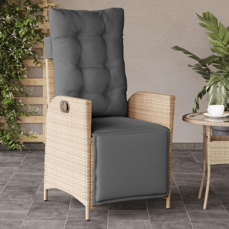 VidaXL Gartensessel verstellbar poly-rattan  