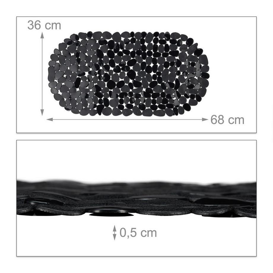 Northix Tapis de bain antidérapant motif pierre  